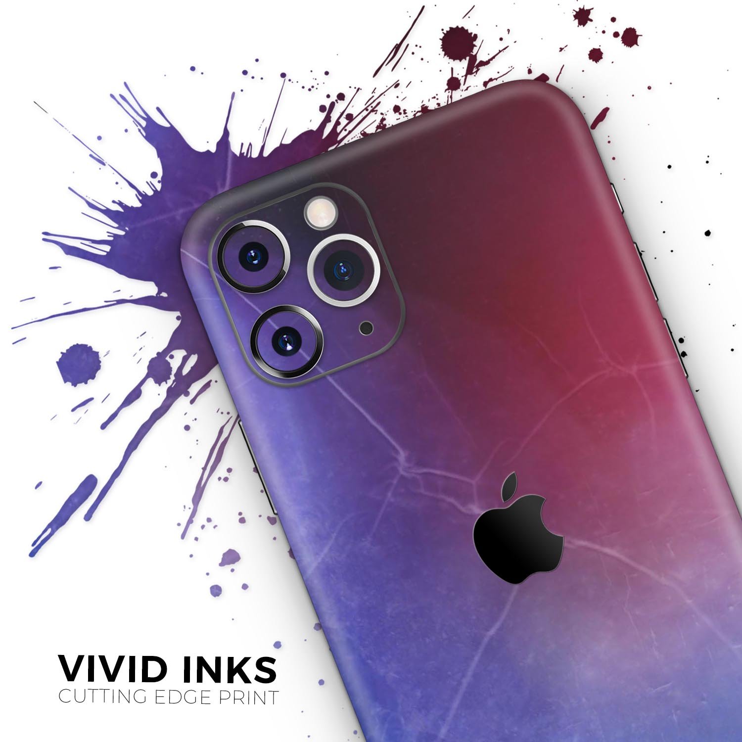 Abstract Fire & Ice V5 Skin-Kit for Apple iPhone 13, showcasing vibrant colors and a sleek design.